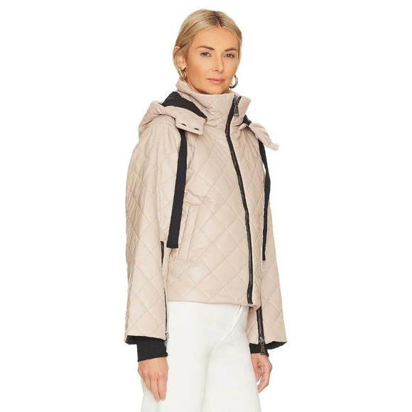 STEVE MADDEN Hayle Jacket in Beige Small Womens Vegan Coat Faux Leather - Picture 4 of 16